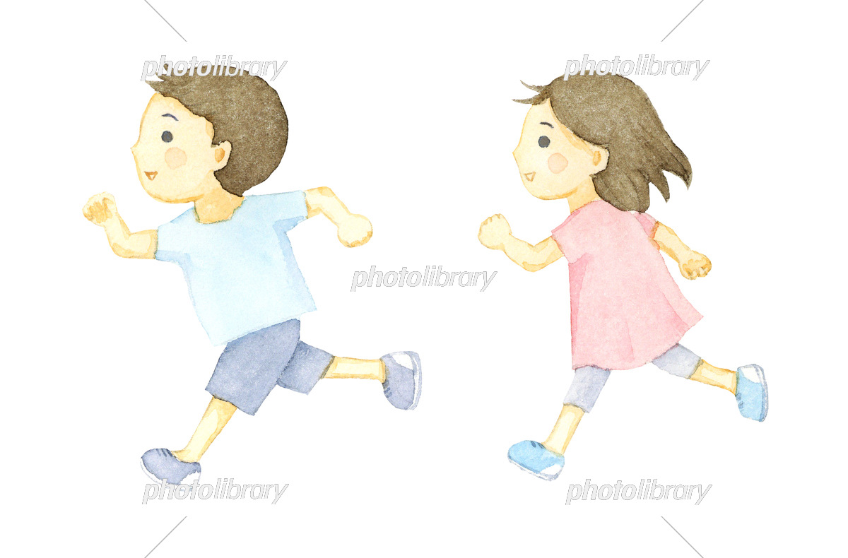 走る 子供のイラスト素材 - PIXTA