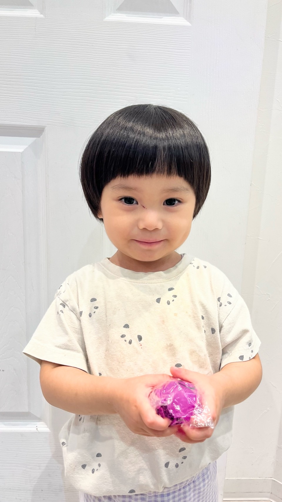 1歳6ヶ月女の子ママダッコキッズマッシュカット久留米美容室DEEPSTAヘアまつげエクステ着付け久留米美容室DEEPSTA☆オーナー栄真介☆blog☆