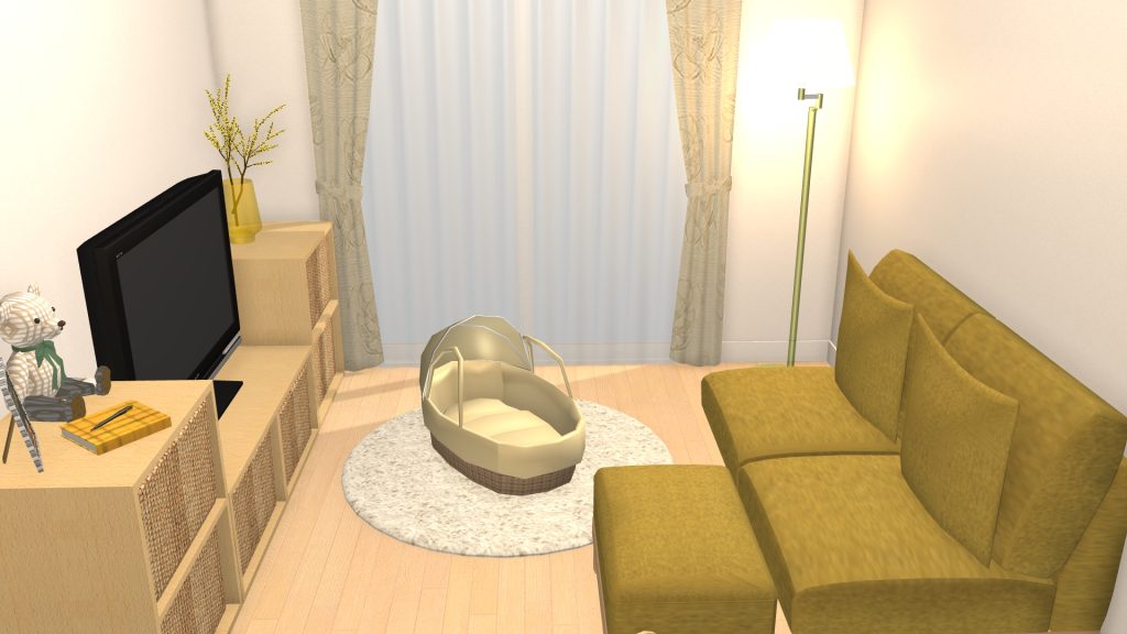 子供スペース 狭いリビングTikTok