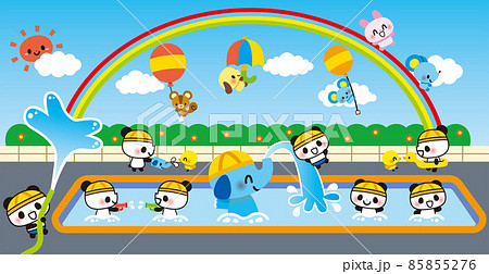 プールあそびのお約束ほいくえ