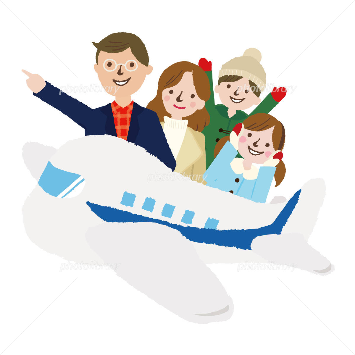 冬の家族団らんのイラスト素材19491353- PIXTA