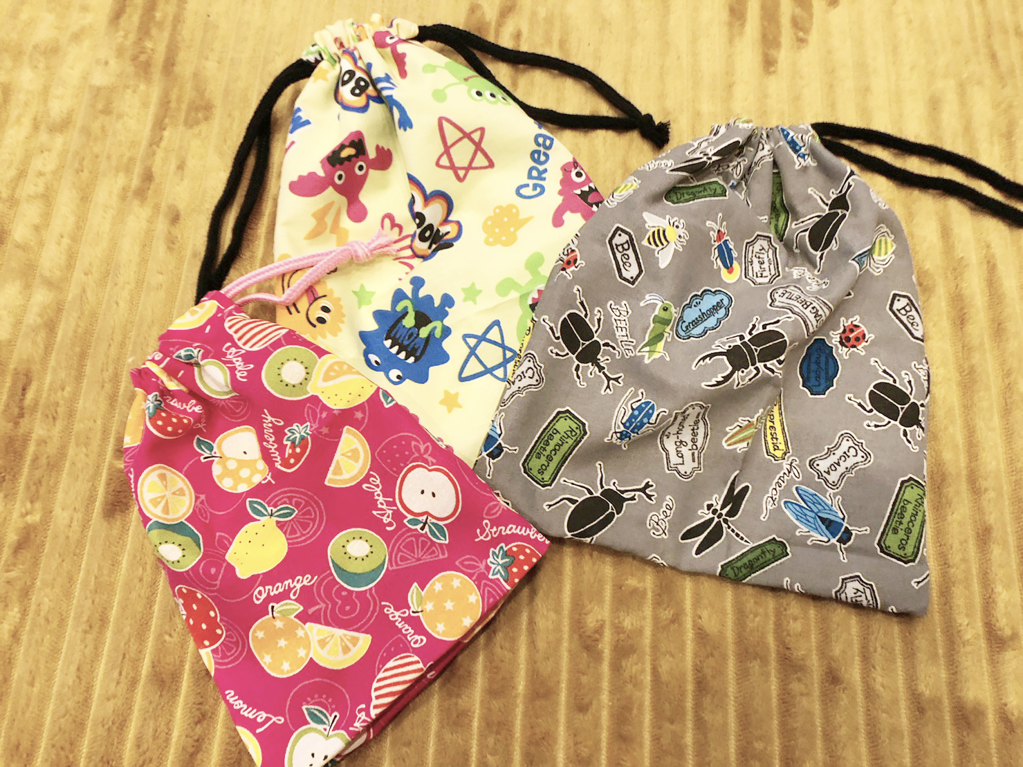 入園グッズで人気の可愛いコップ袋 切り替え&マチあり の作り方