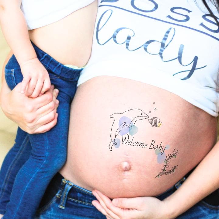 マタニティフレークシール☆手書きカラフルイラスト柄 雑貨・その他 damocyan 通販 18385367Creema クリーマ