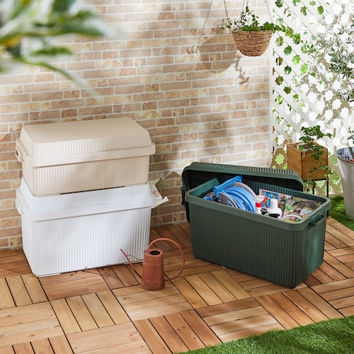 HAGiHARA 収納ボックス 物置 幅123cm 206L 大容量 ふた付き キャスター付き 屋外 屋内 キャンプ用品 アウトドア おもちゃ ごみシンプル おしゃれ : 四季物ひろば - 通販 - Yahoo!ショッピング