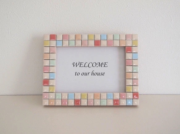 お花のフォトフレームの作り方 紙粘土・写真立て・ウイングシルク