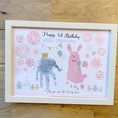 手形・足形アートフォトフレーム干支 動物 車 恐竜 手形アート足形アートフォーユ