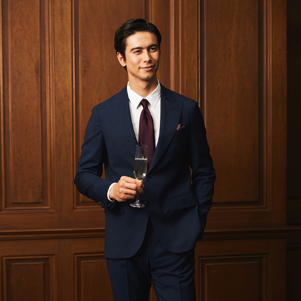 セットアップ パンツ ドレス スーツ 紺系 新品 結婚式参列でネイビースーツはOK？NG