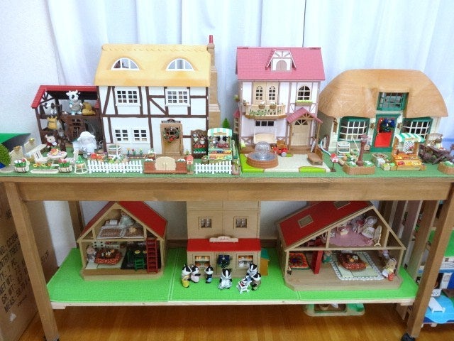 日本製 木製コレクションケース5×10マス 全50マス 扉なし │ おもちゃ収納 コレクションケース ワーコレ アニメ シルバニアファミリーガチャガチャ