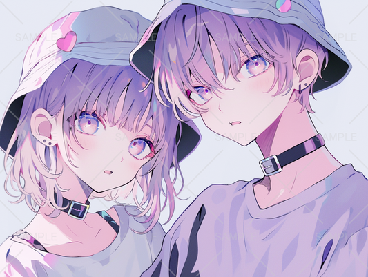 かわいいペア画・カップルイラストお描きします ✧︎コテキャシートも制作可能✧︎ココナラ