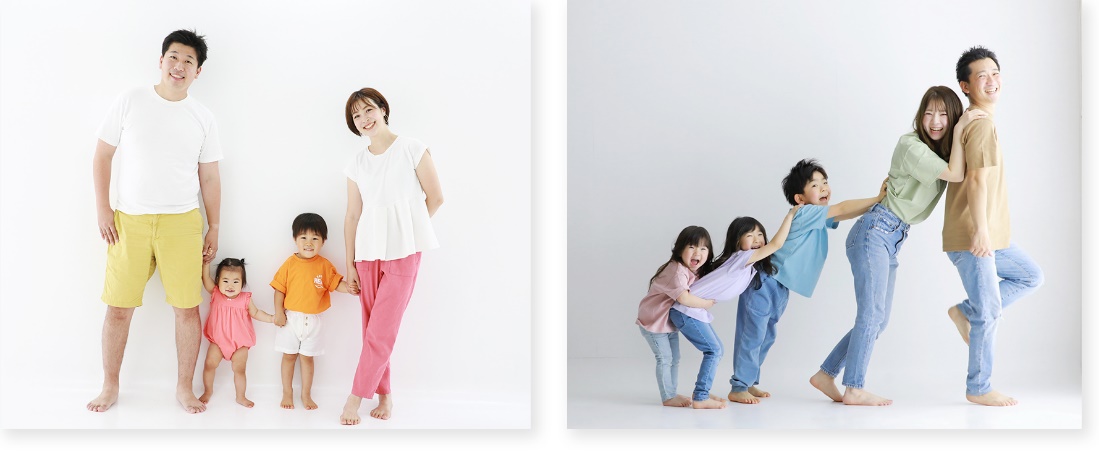 おしゃれな家族写真のリンクコーデを考える上でのポイントをご紹介します!! カジュアル衣装編- コラムライフスタジオ