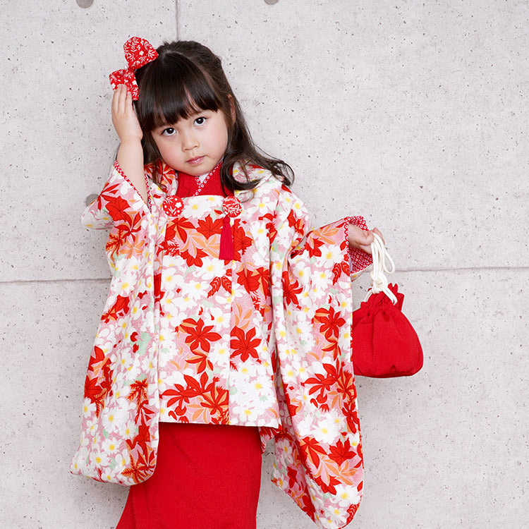 ３歳 女の子 正絹 七五三 高級着物レンタル f1605 被布セット 絹のお着物 着物レンタル 753 貸衣装３才 結婚式 和服 子供着物 人気モダン かわいい 誕生日 hifu 往復送料無料 2024「紅一点」ブランド 上品なピンクベージュに吉祥慶華-貸衣裳ぽえむ本店