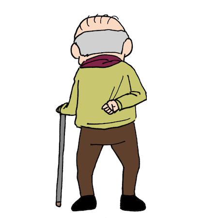 シニア 後姿 おじいちゃん 祖父のイラスト素材 - PIXTA