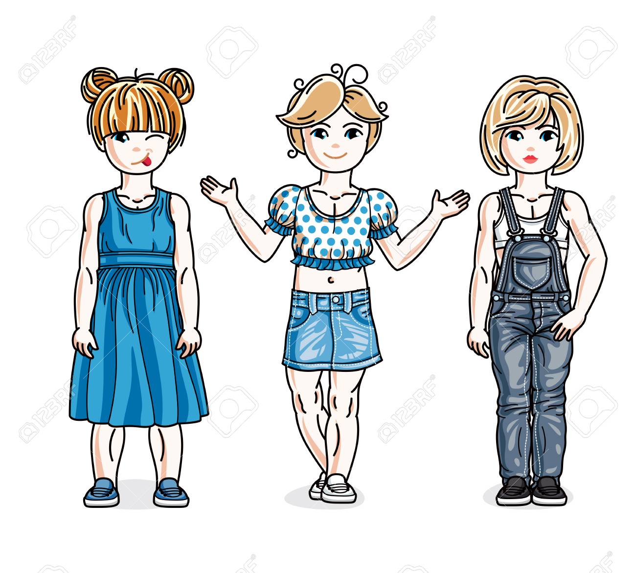 子供用上着のかわいいイラスト画像素材 白黒、モノクロ