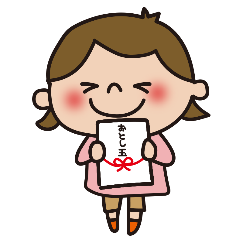 生活・冬・行事 干支のうさぎさんお年玉袋のかわいいフリーイラストフタバのフリーイラスト