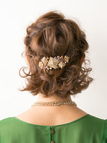 結婚式お呼ばれヘア ハーフアップTikTok