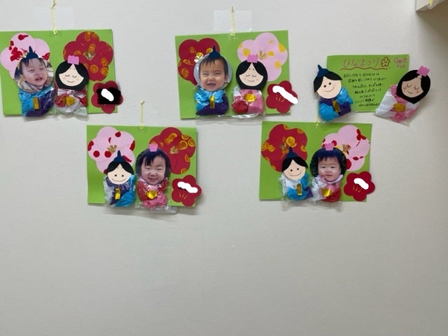 ひな祭り製作焼津・三島・沼津 0歳～2歳までの認可保育園 グローアップ