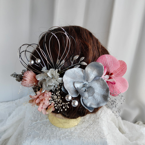 成人式髪飾り卒業式髪飾り結婚式髪飾り 髪飾り 水引 金箔