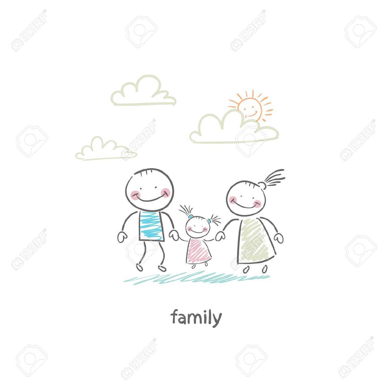 幸せな家族 イラスト - No: 22894758無料イラスト・フリー素材なら「イラストAC」