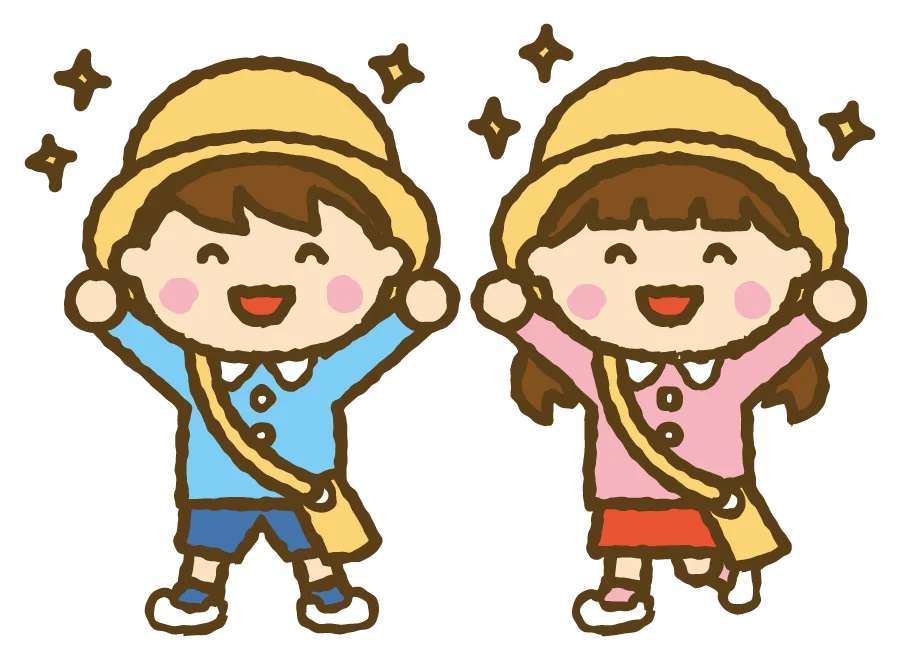 笑顔で元気な子どもたちのイラスト無料のフリー素材 イラストエイト