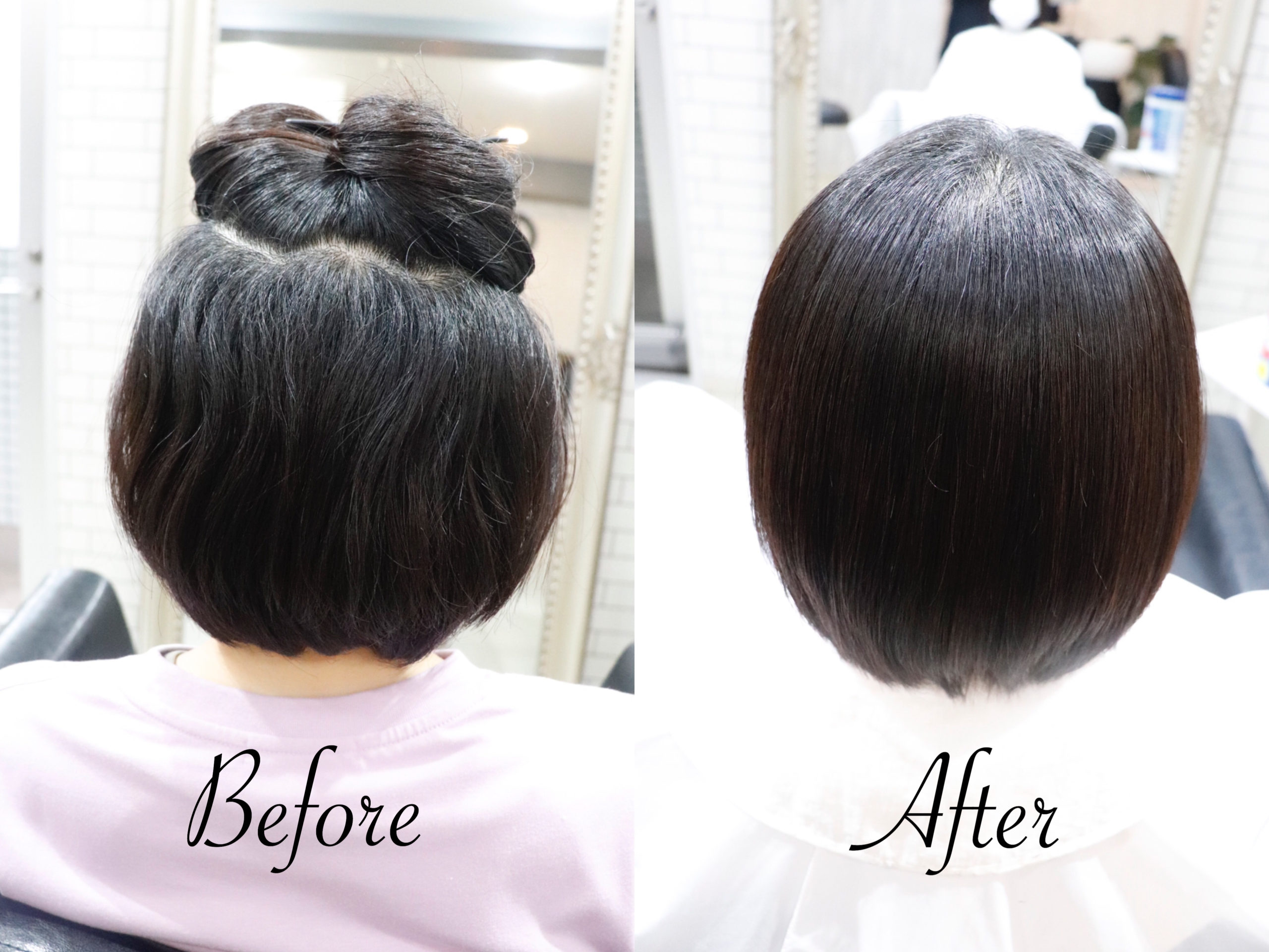 ボブヘア中学校毛量多いTikTok