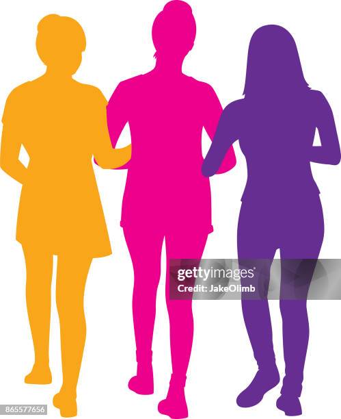 3人 構図 ポーズイラスト・フリー素材なら「シンテリ」