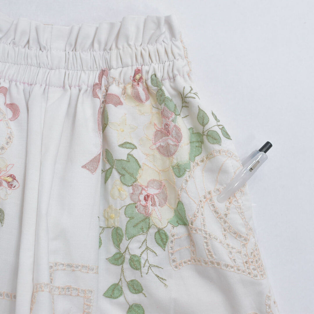 デニムスカート 110cm 刺繍 女の子 子供服 リメイクデニムスカートボトムス子供服の