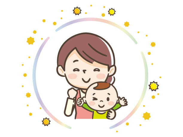 フリーイラスト通学子供たちを見守る保護者パブリックドメインQ：著作権フリー画像素材集