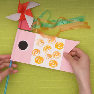 5月製作 スタンプでこいのぼり 保育園・幼稚園・こども園- ほいくのおまもり