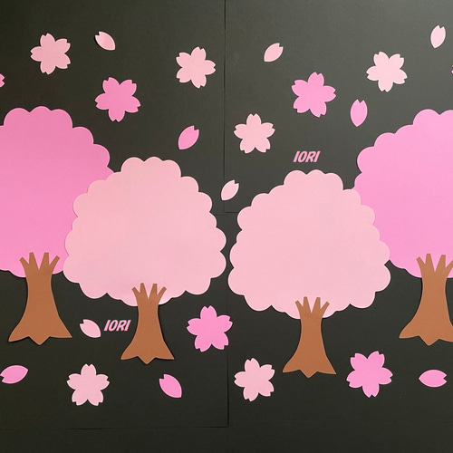 さくら 桜 サクラ 花 春 卒業 入学 壁面 壁面飾り 折り紙 切り紙 その他素材 n 通販 16118027Creema クリーマ