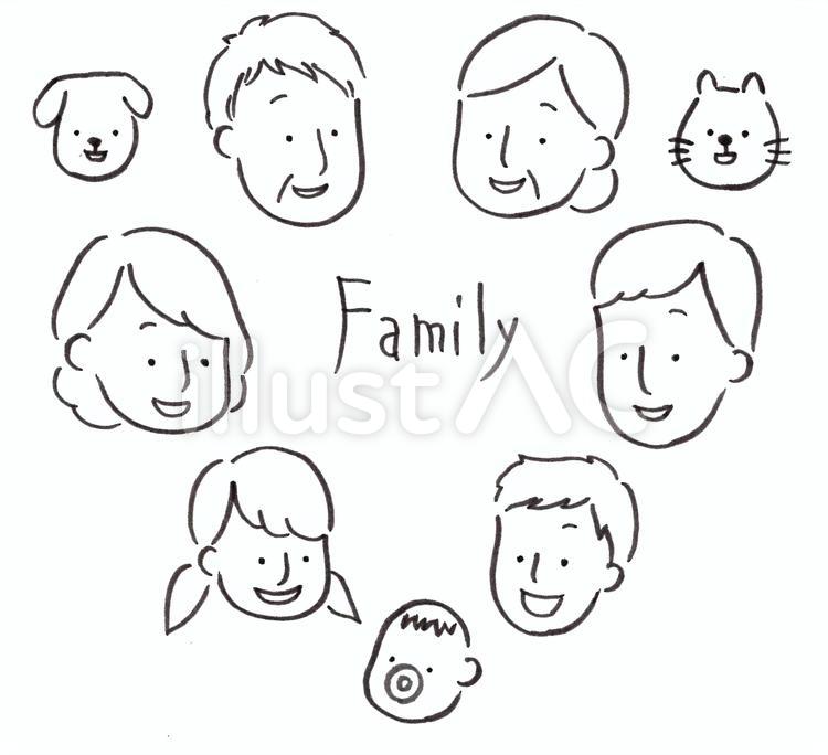 家族 手書き」のイラスト素材・ベクター画像 - イメージマートimagemart