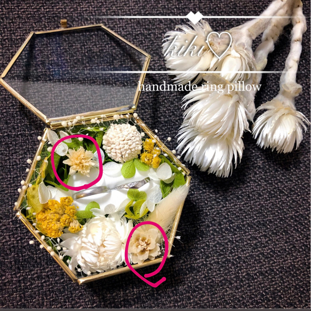 ガラスケースのリングピローにキュン♡ピア花－PIAHANA－