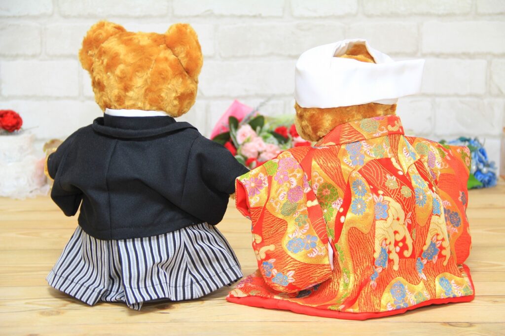 結婚式ウェルカムドールくまさん 結婚祝い・ウェディングベアテディベアギフトのプティルウネット
