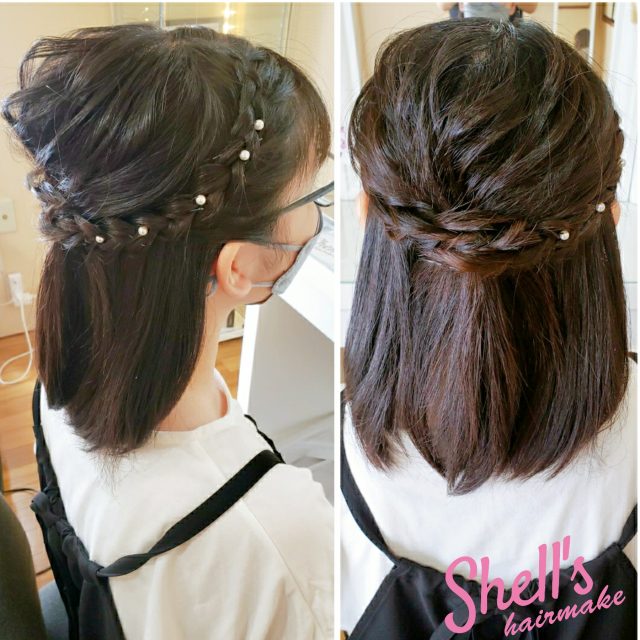 ヘアアレンジlesson*3〜ボブ編ボブでもできる「三つ編みカチューシャ」、アップスタイル風アレンジ！キッズフォーマルウェアキャサリンコテージの総合情報サイト