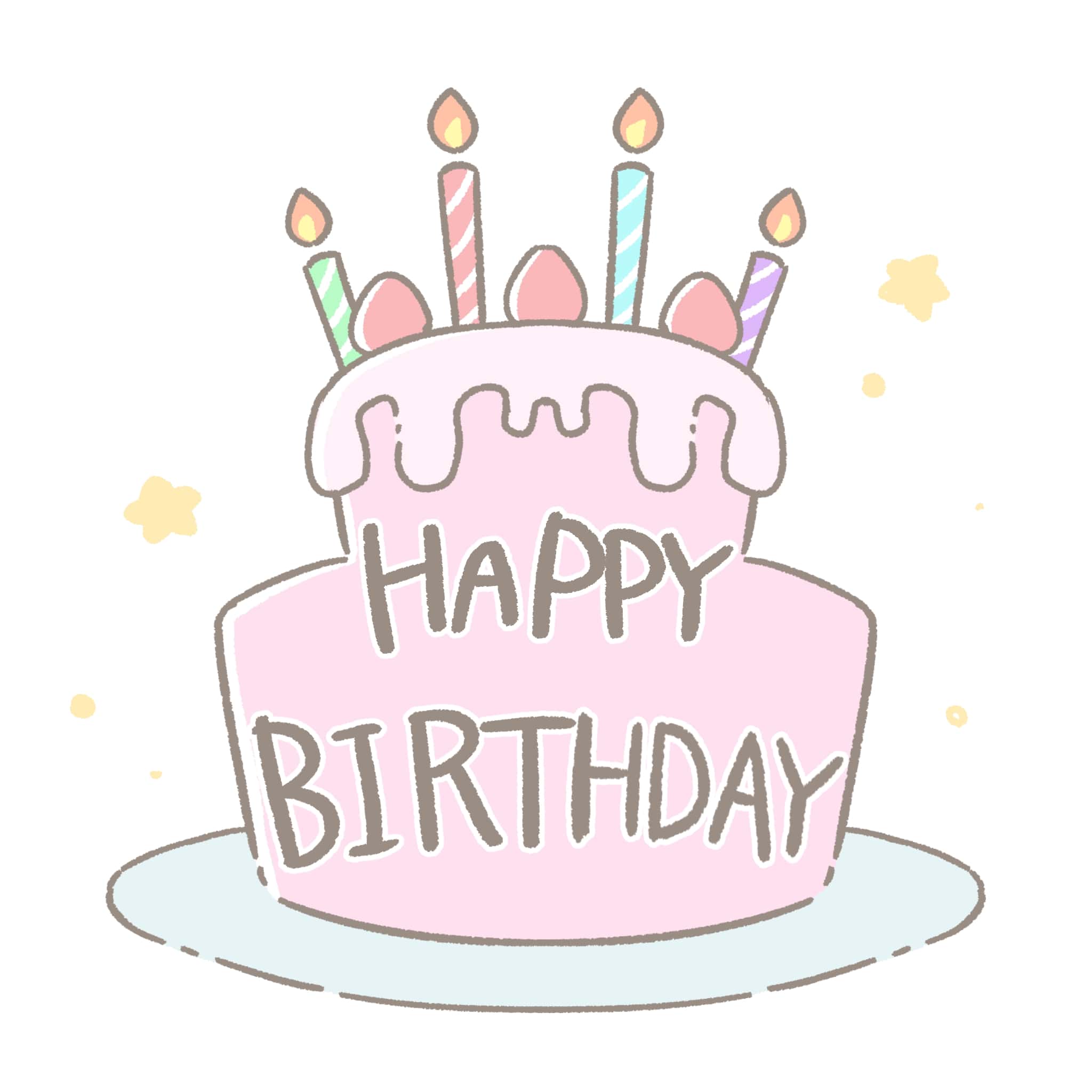 誕生日のかわいいイラストフレーム カラー イラスト素材7345928- フォトライブラリ