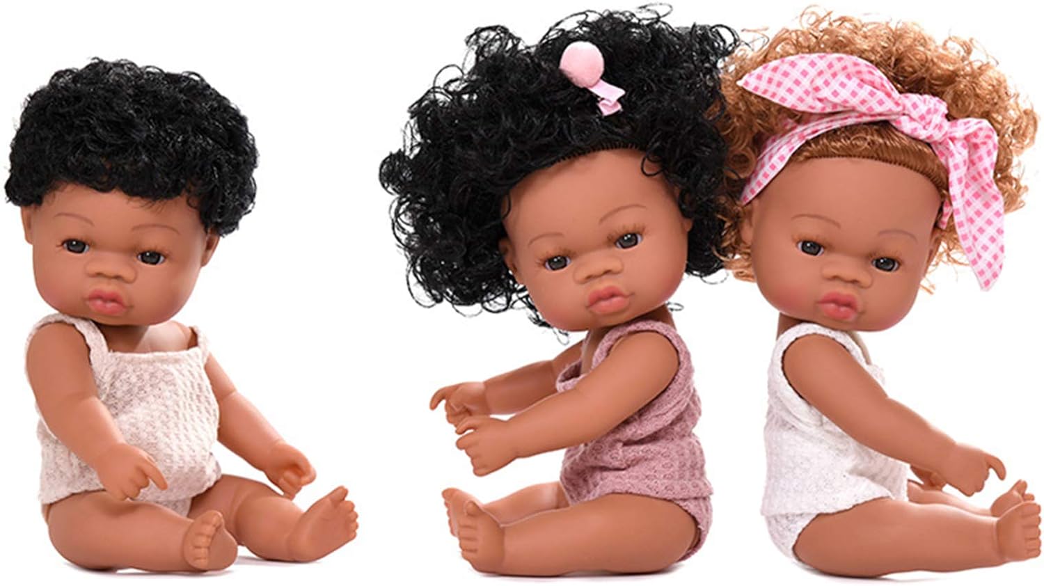 ソフトベビー・黒人 ピンク ：お世話遊びを通して生活と社会を知るkrtek select toys