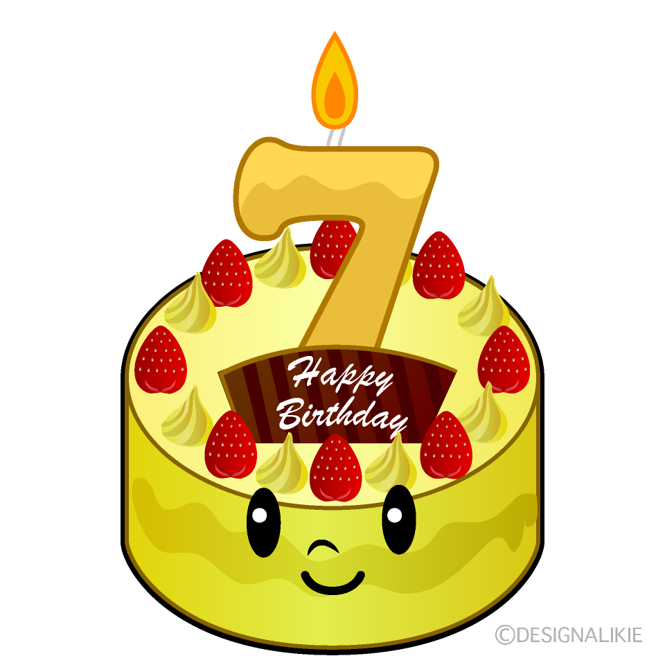 誕生日ケーキとかわいいうさぎさんのイラスト無料のフリー素材 イラストエイト