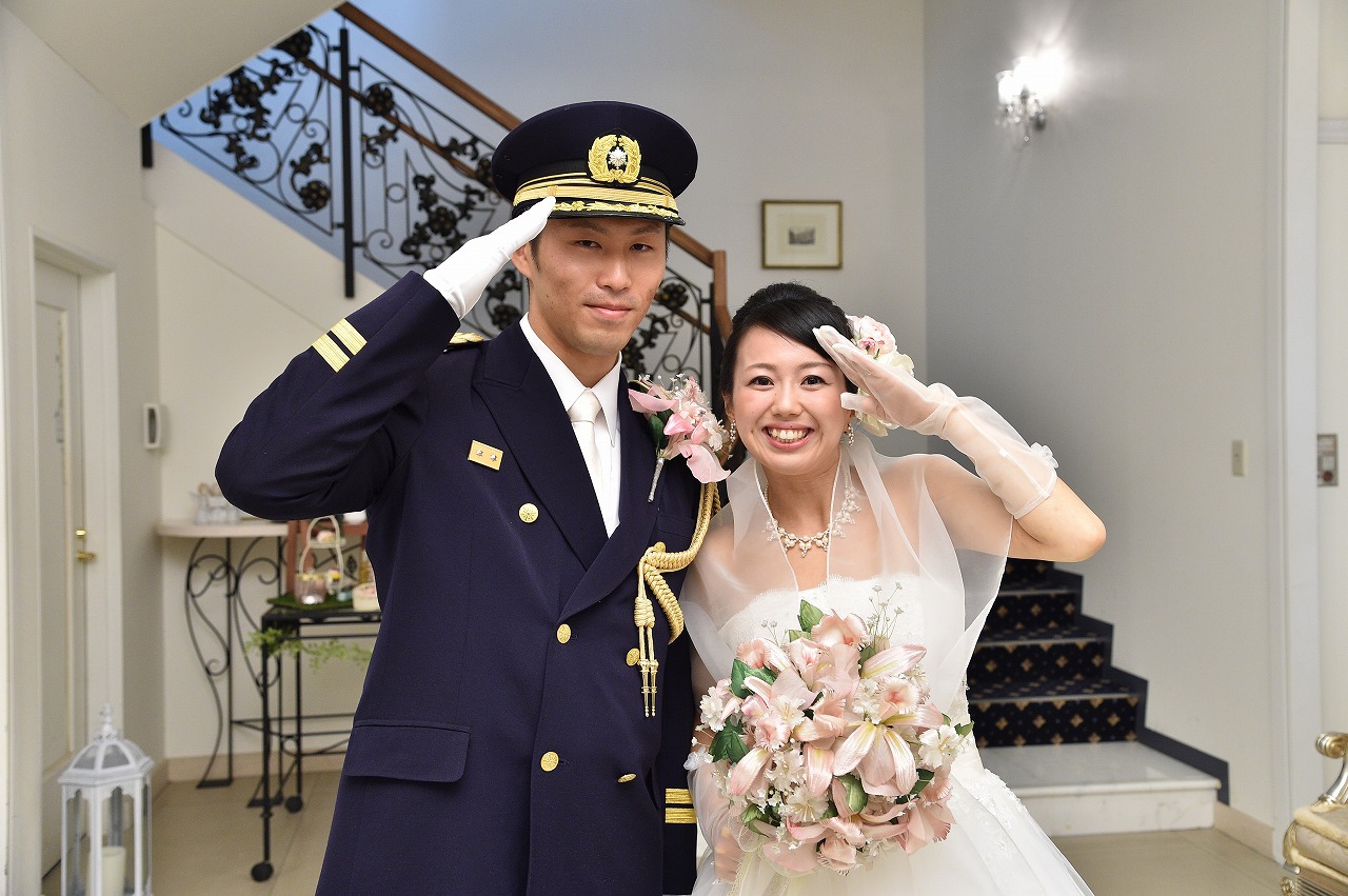 消防隊員ウェディングシリーズ！制服でのお色直し入場の結婚式ダンス