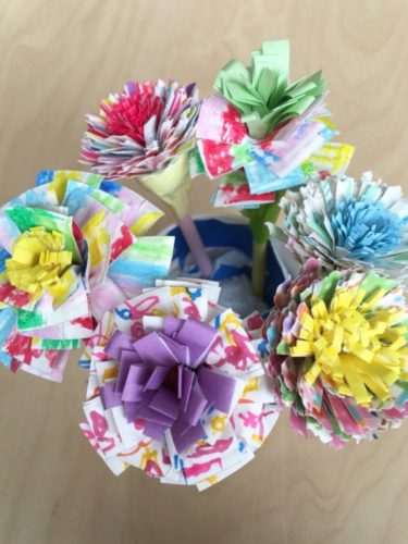 お誕生日のプレゼントにも！和紙をにじませて作る、花束の作り方ほいくびより