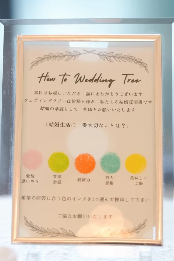 結婚式·披露 ウェディングスタンプ ウェディングツリー 結婚証明書 案内文 1枚 ¥1000その他ペーパーアイテム MM design 通販16024234Creema クリーマ