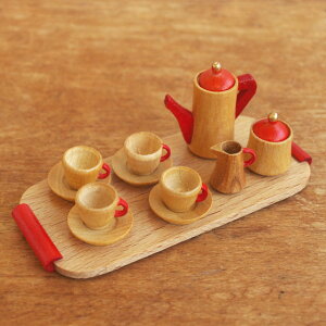 Amazonおままごと ティーセット 木製 カップ ソーサー ティーカップ ポット ティーパック オシャレ 韓国セットおもちゃ