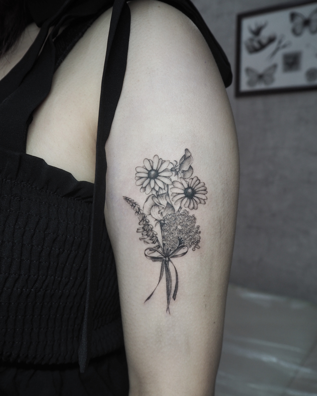 誕生花のタトゥー - 誕生花のタトゥーブーケ - 誕生月の花ブーケ - 誕生花 - 家族の誕生月タトゥーデザイン - 花 - Etsy 日本