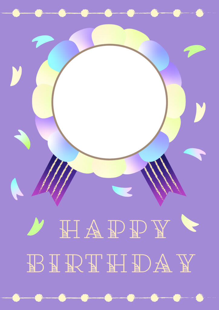 ケーキのイラストのバースデーカードさきちん絵葉書