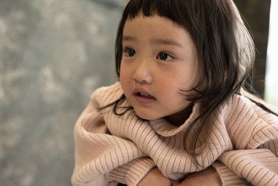 1歳10ヶ月のお友達です♡ パッツンカット可愛い