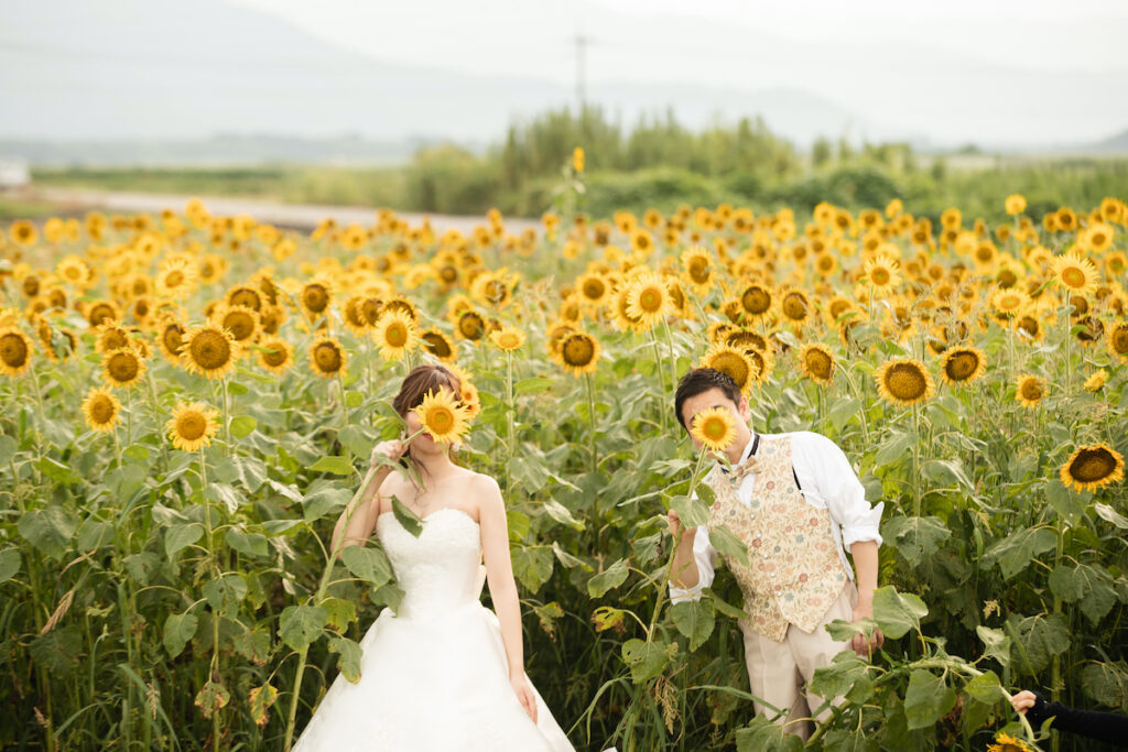 ひまわりがテーマの結婚式🌻ブリーズレイ・プライベートテラス佐賀県鳥栖・久留米の結婚式場・ゲストハウス 公式