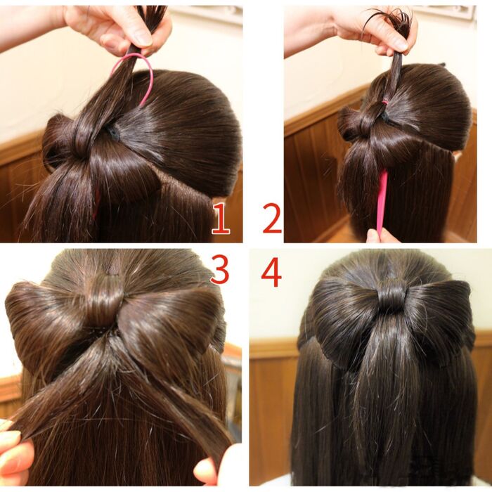 くるりんぱで作る簡単リボンヘアアレンジ⋈女の子のママ必見！子供のヘアアレンジ♡