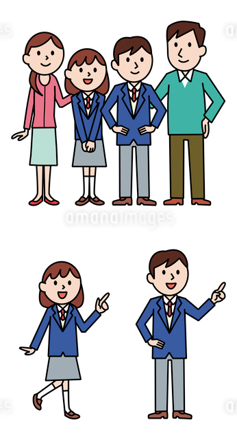 両親が仲直りして安心する子どものイラスト素材63979864- PIXTA