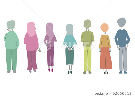 106 女性 3人組 後ろ姿 High Res Illustrations - Getty Images