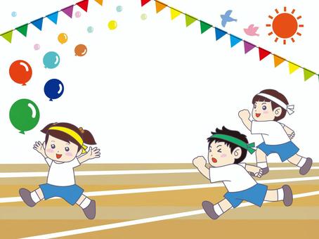 運動会プログラム表紙イラスト無料イラスト・フリー素材なら「イラストAC」