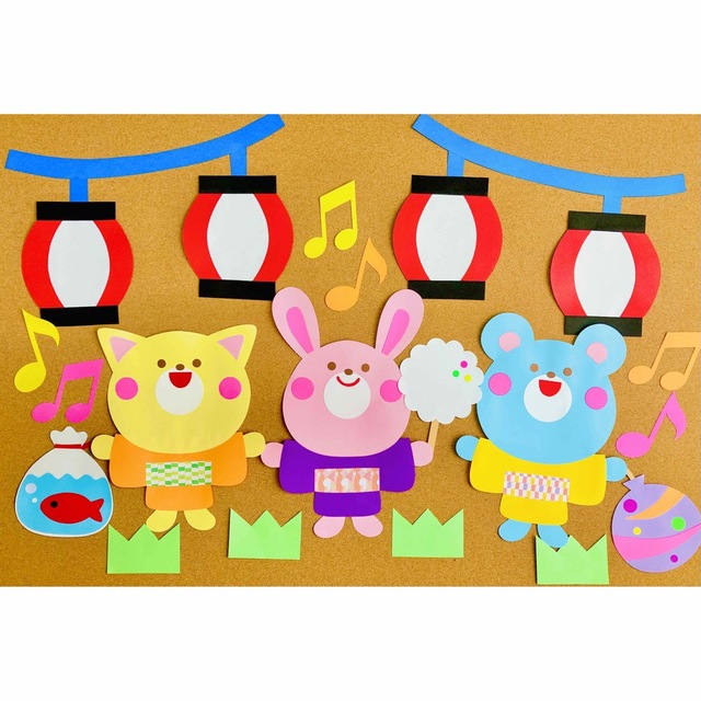 壁面・製作・おりがみ 7月の保育アイデア 保育士ワーカー ひょっとこのお面