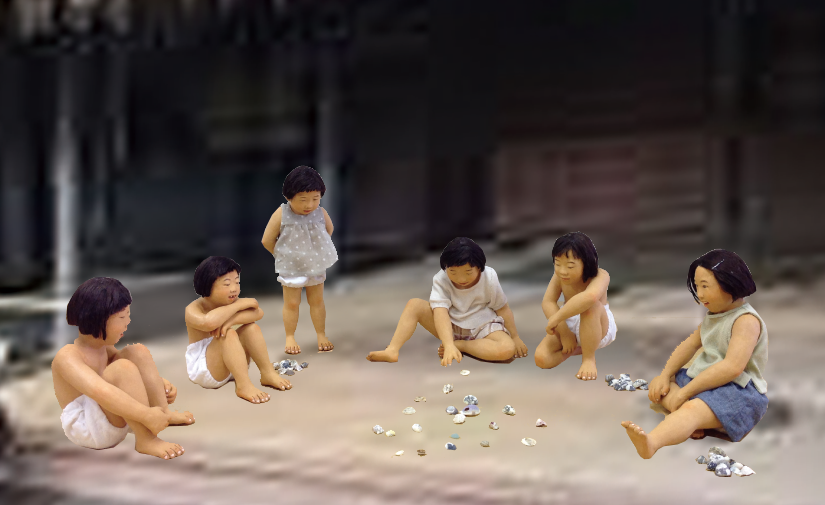 映画「蜂の巣の子供たち」ポスター四種 □ 東宝株式会社 昭和23年 - 風船舎